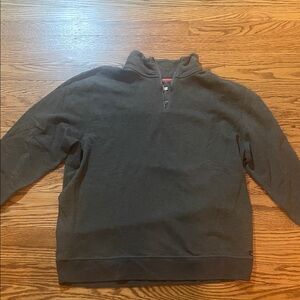 Faherty Men's Zip-Up Sweater in Charcoal Gray